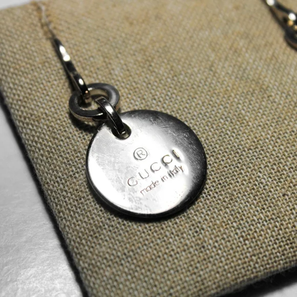 ✨New Gucci Sterling Silver 925 Trademark Round Drop Earrings High Shine Genuine! - Picture 6 of 11